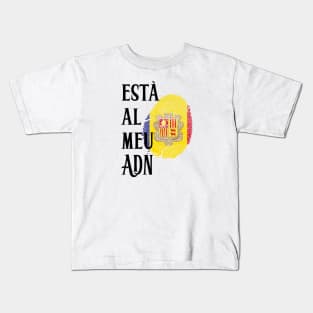 Flag of Andorra in fingerprint Kids T-Shirt